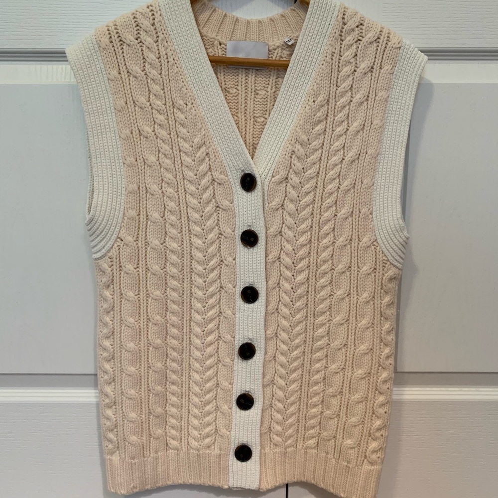 Rebecca Taylor| NEW Cable Knit Button Down Vest(S)